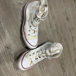 Classic White High-Top Sneakers